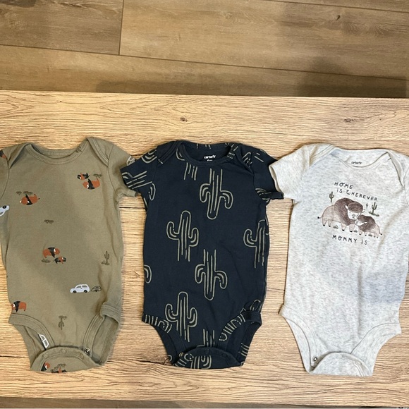 Carter's Bodysuit Trio - Buffalo & Cactus - 6Months - Picture 1 of 4